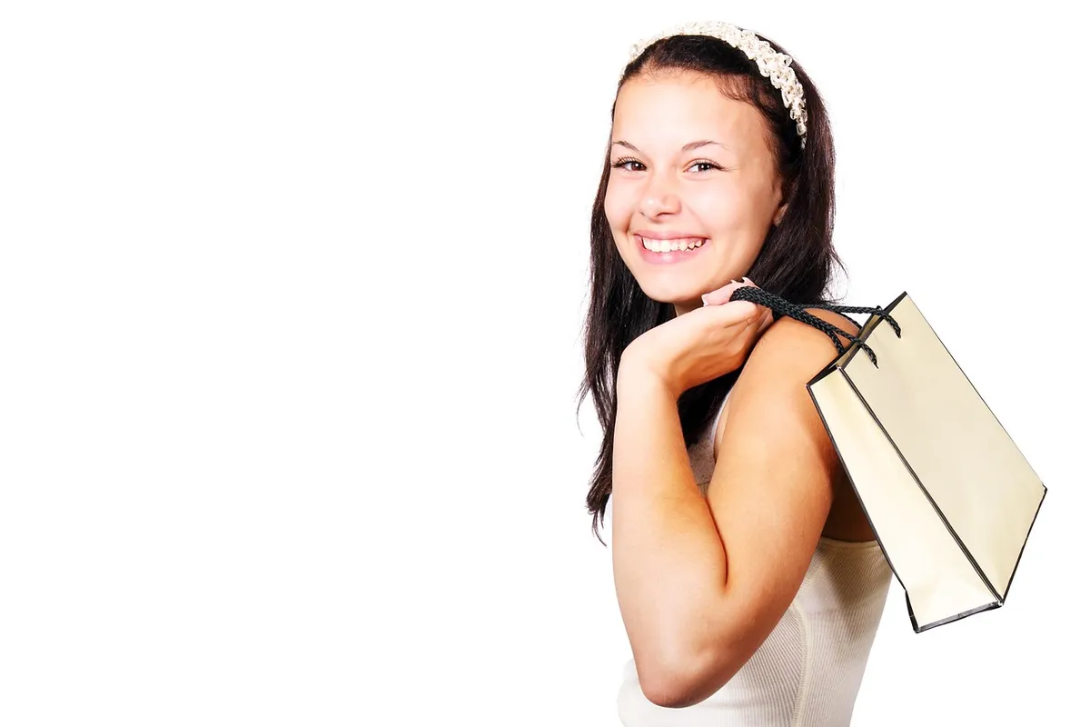 bag, buying, carry, customer, cute, female, girl, happy, holding, isolated, people, pleasure, sale, shopping, smile, woman, young, bag, customer, customer, cust